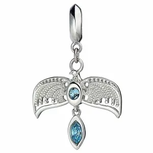 Sterling Silver Diadem slider Charm with Crystals