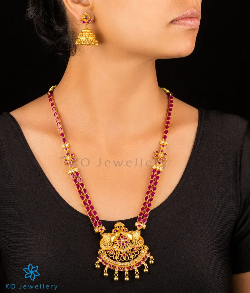 The Airavata Silver Kempu Necklace