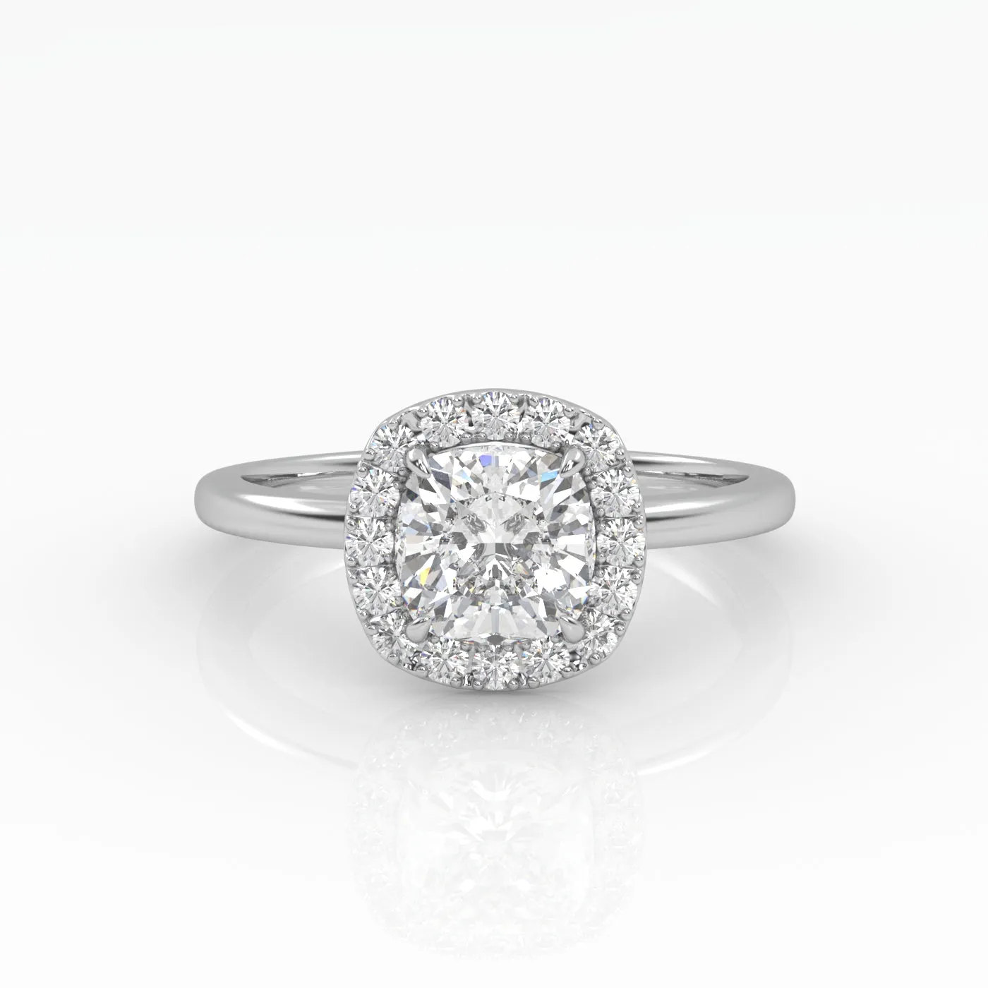 The Cushion Solitaire with Halo