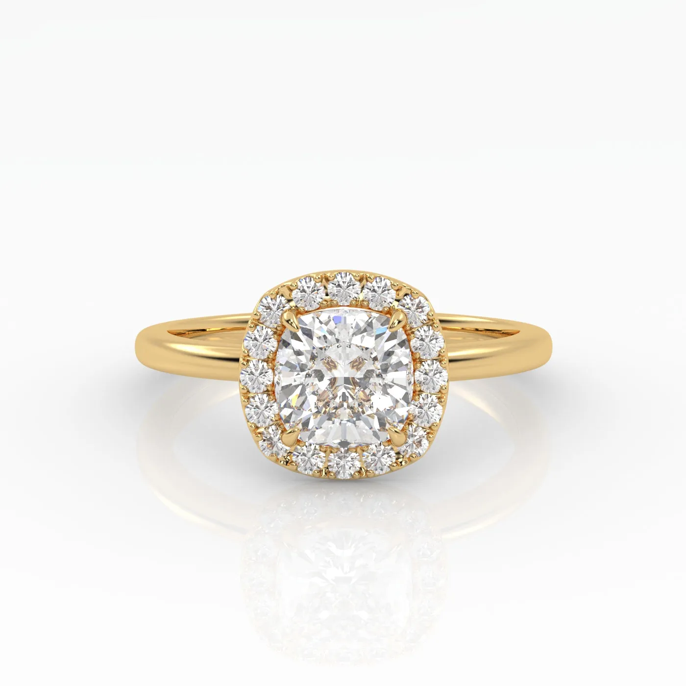 The Cushion Solitaire with Halo