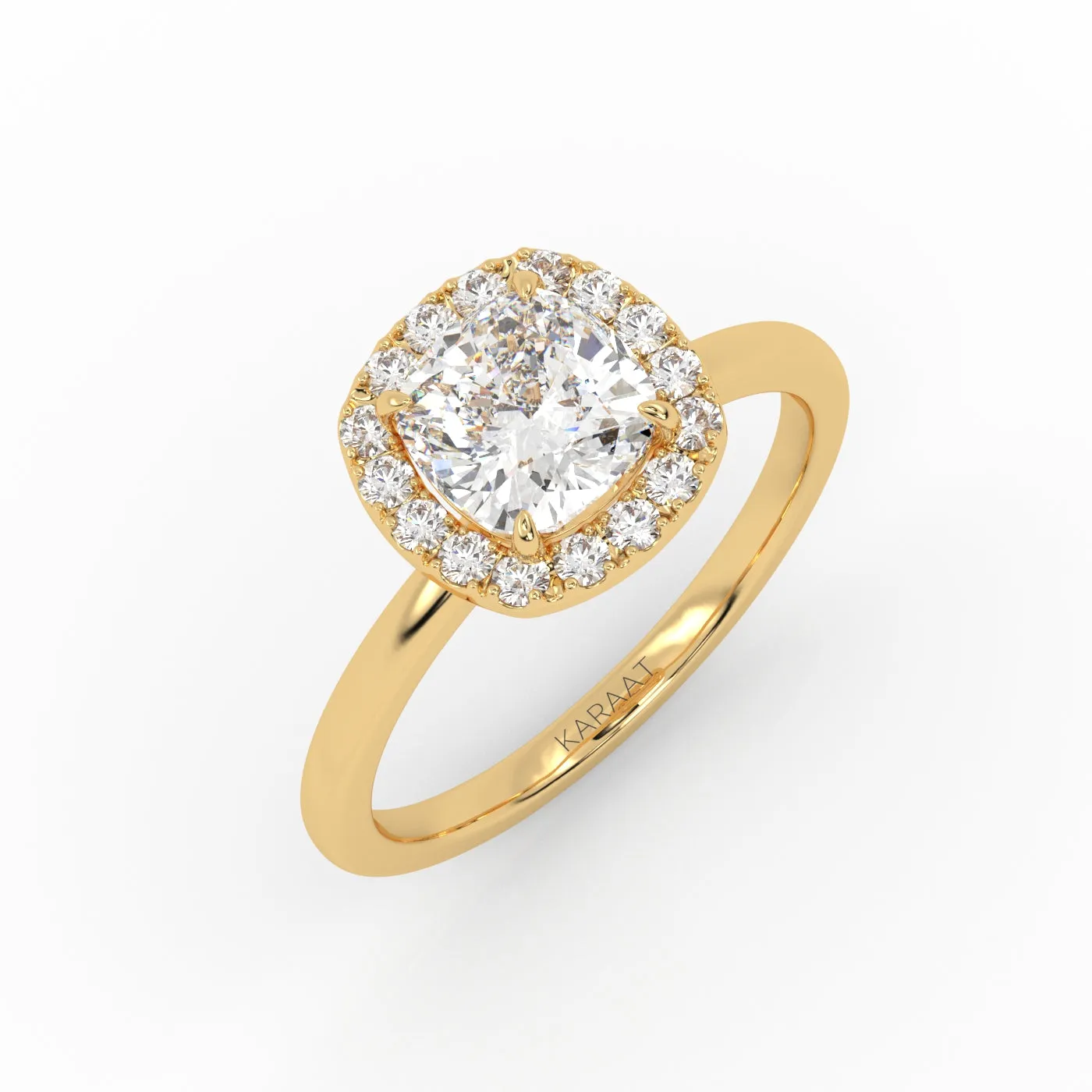 The Cushion Solitaire with Halo