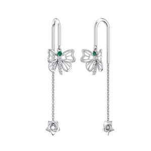 THE EMERALD DUCHESS NEEDLE AND THREAD EARRINGS