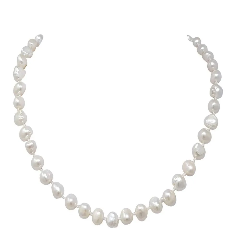 TreasureBay Elegant Womens Pearl Necklace 8-9mm Baroque Freshwater Necklace