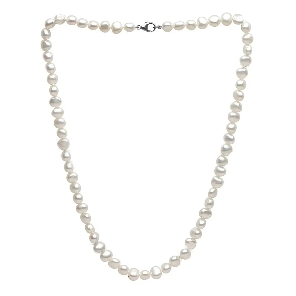 TreasureBay Elegant Womens Pearl Necklace 8-9mm Baroque Freshwater Necklace