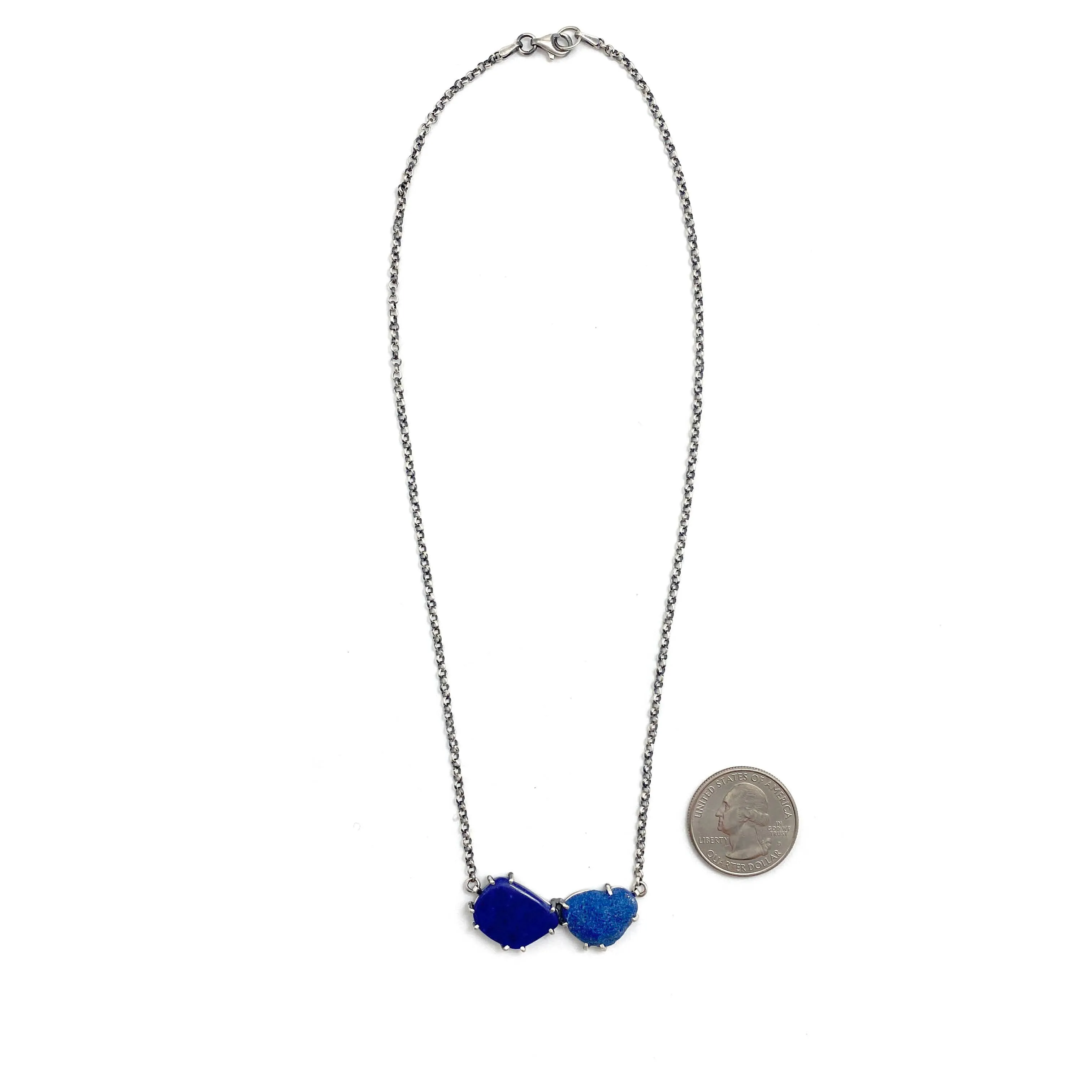 Two Stone Blue Necklace