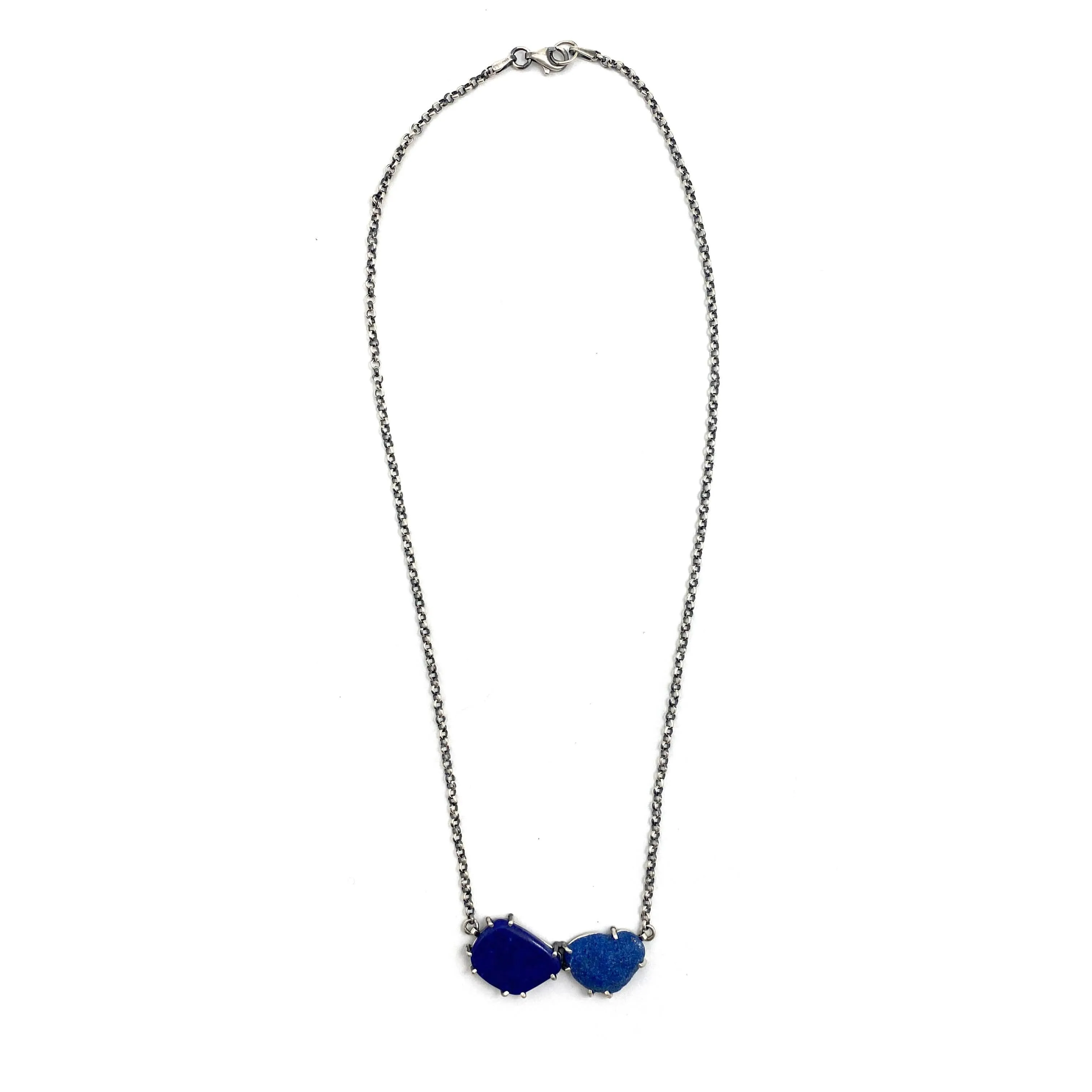 Two Stone Blue Necklace