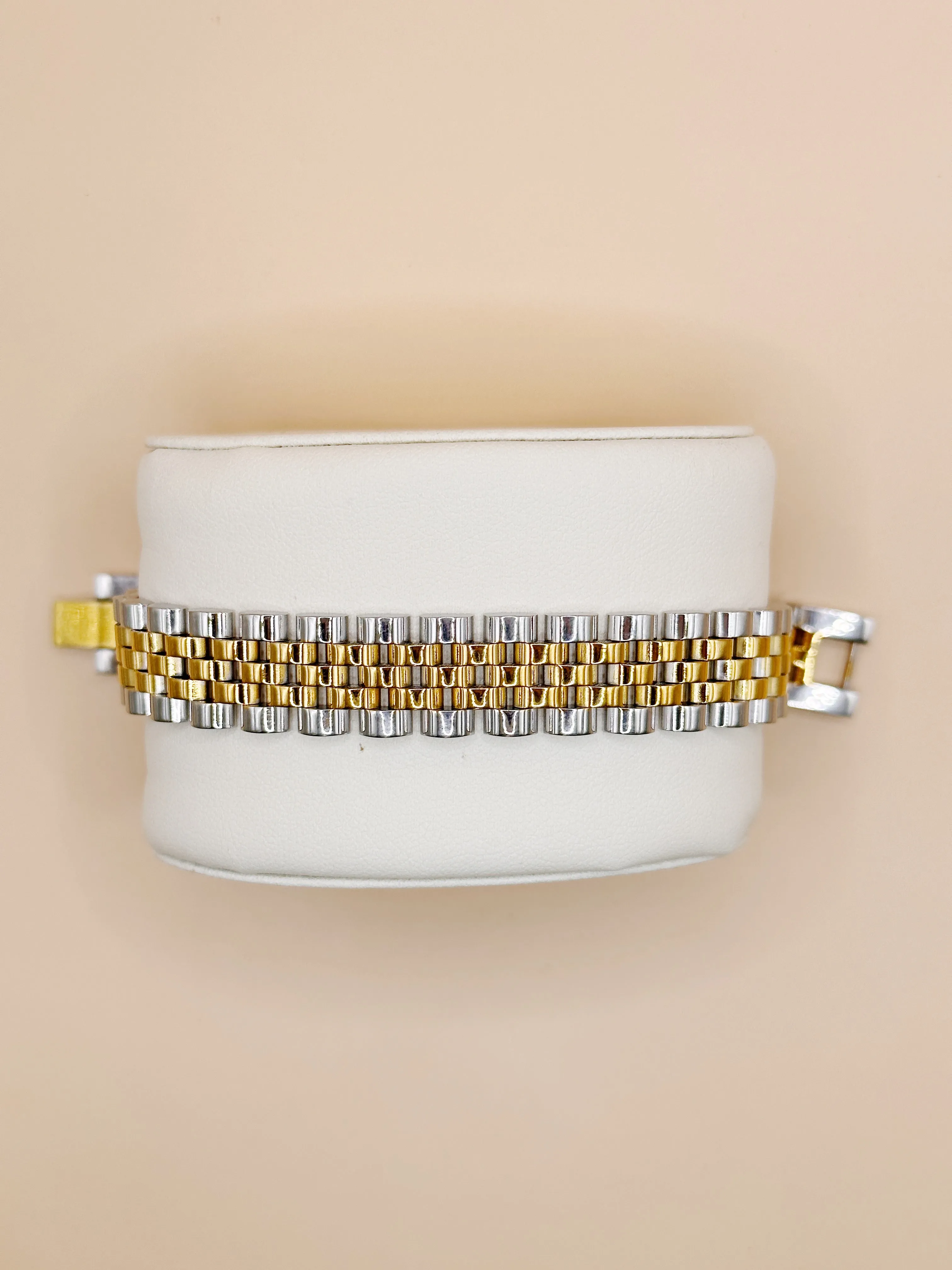 Two Tone Watchband Bracelet