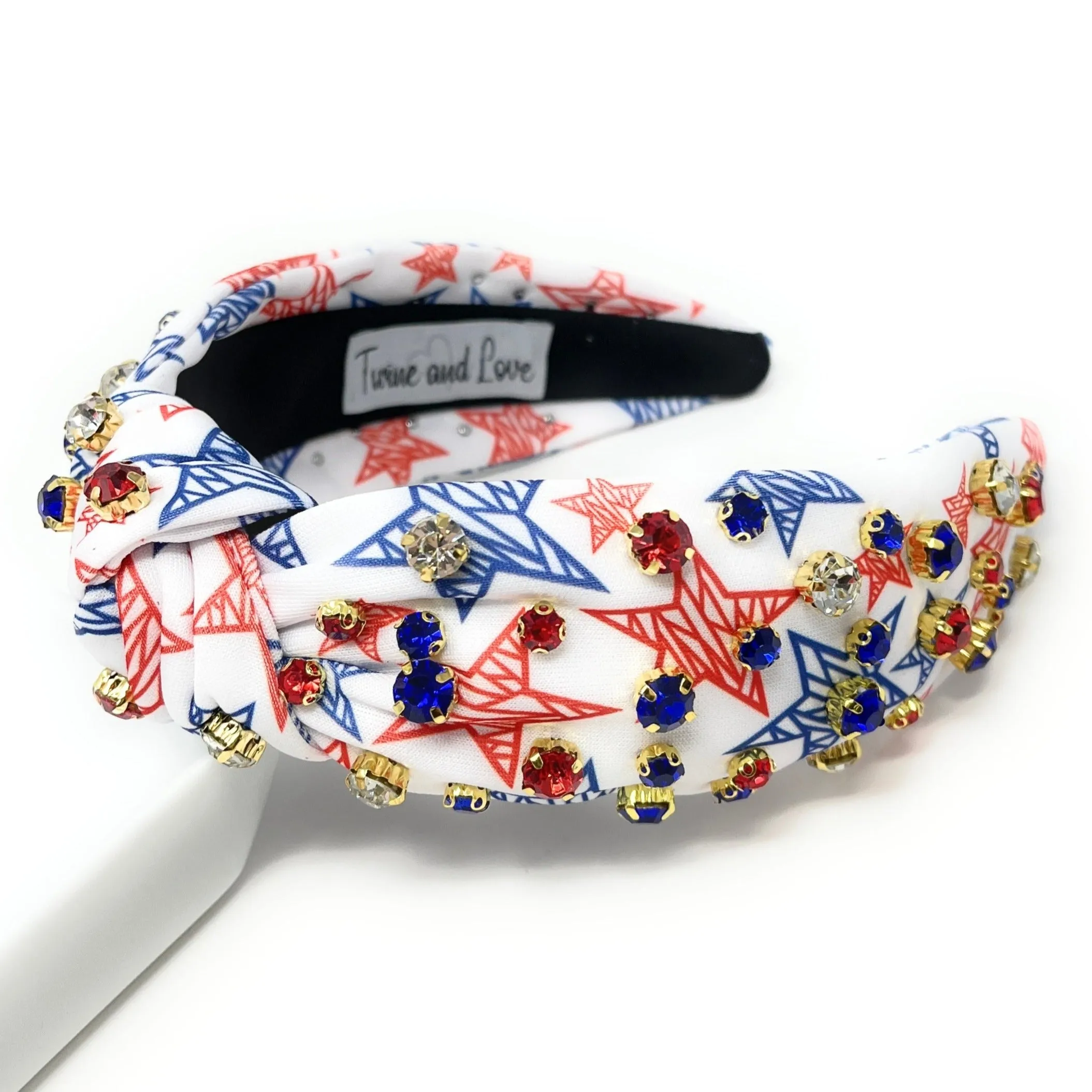 USA Stars Jeweled Knot Headband