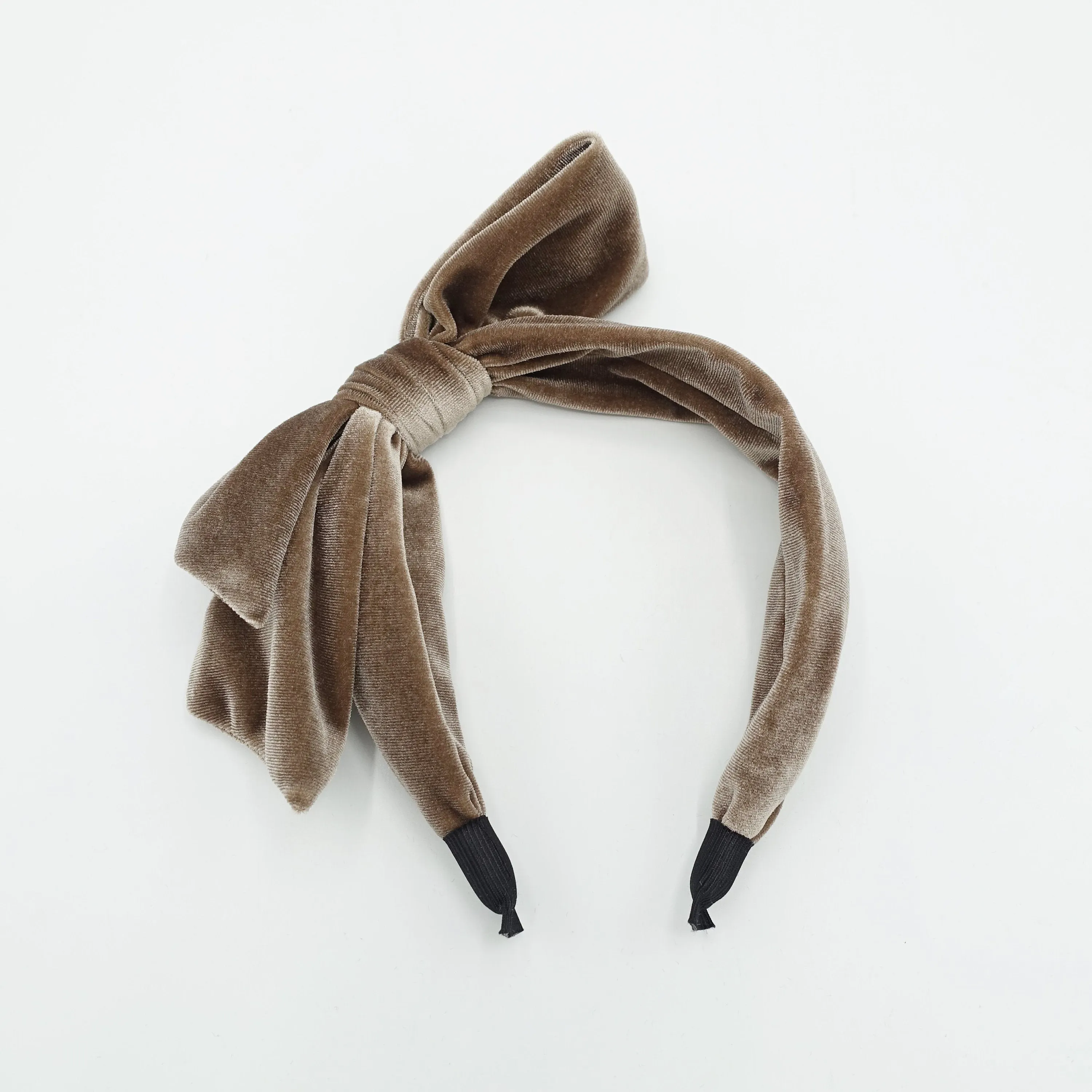 velvet bow knotted headband basic Fall Winter hairband for women