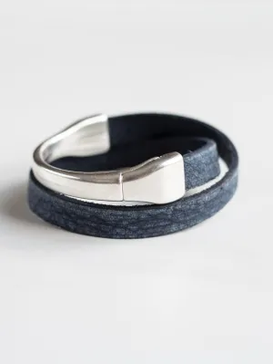 Vintage Navy Wrap Bracelet