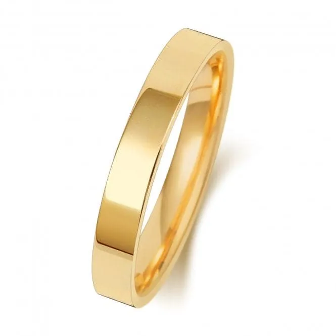 Wedding Band 9K Flat Court 3mm-1.40 Wedding  Ring W123M