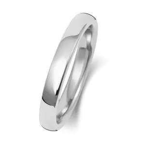 Wedding Band Platinum Soft Court 2.5mm-1.15 Wedding  Ring WP132L