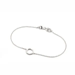 White Gold Dainty Bracelet - 18-Karat Solid White Gold Loyalty Bracelet