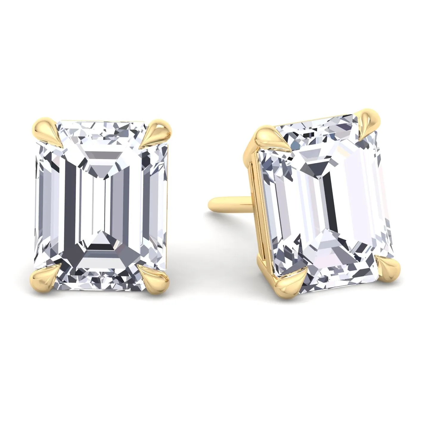 Whitney - Emerald Cut Studs