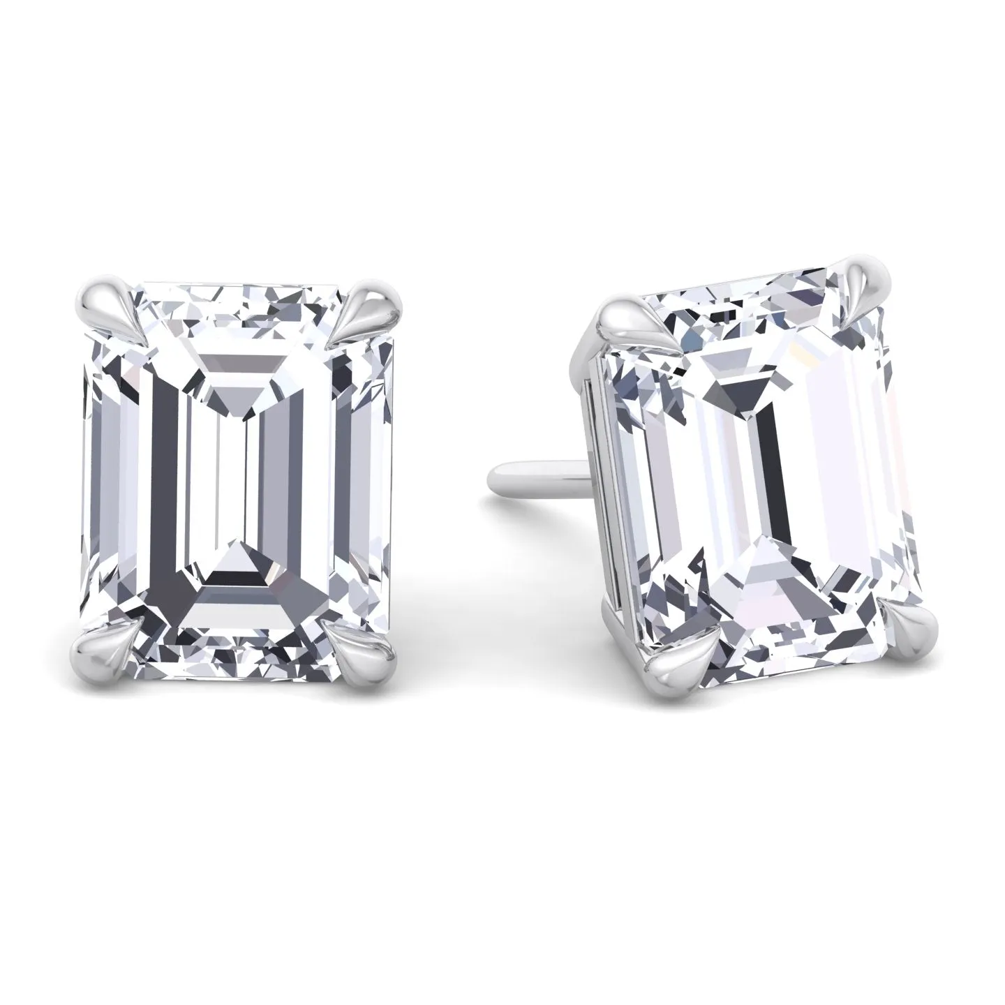 Whitney - Emerald Cut Studs