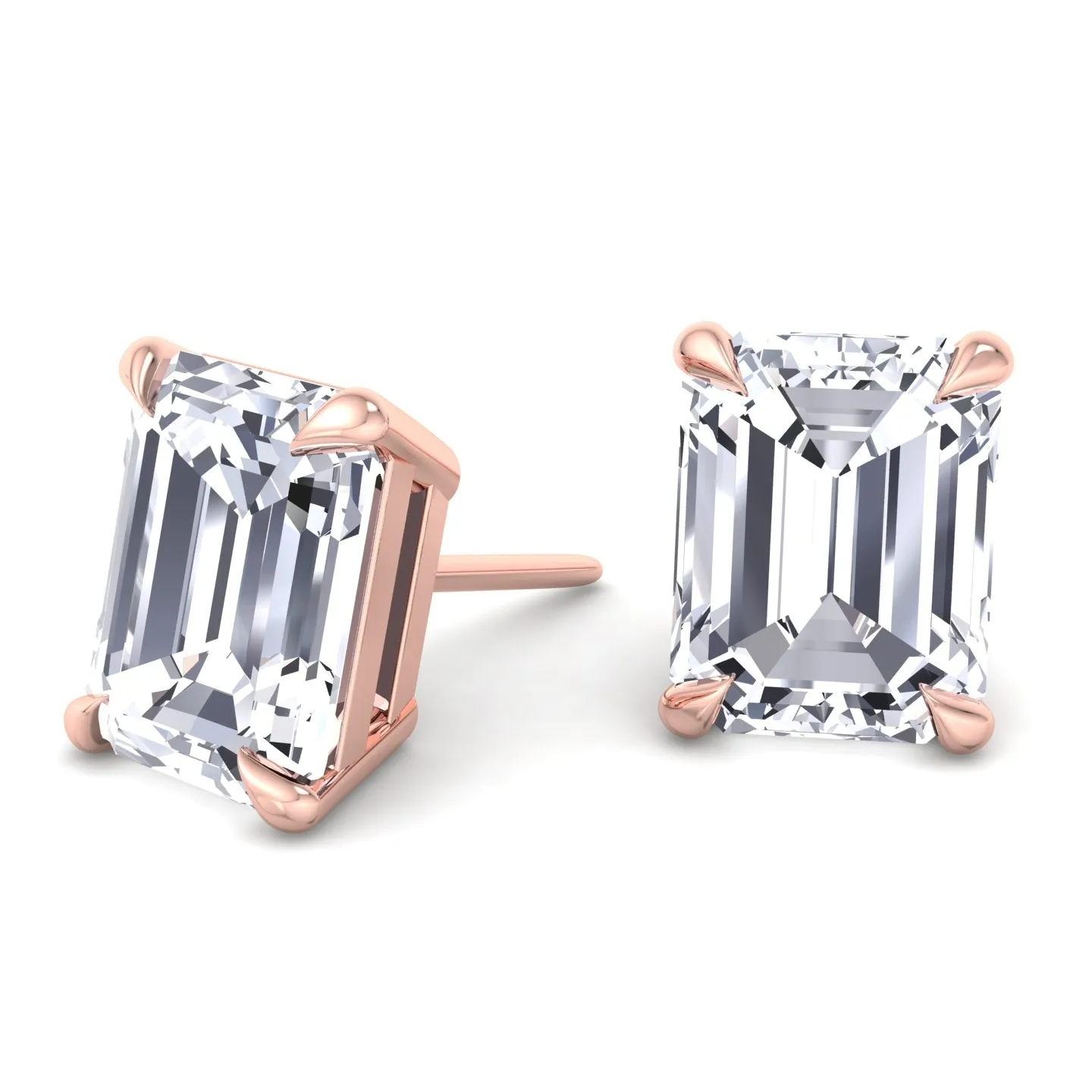 Whitney - Emerald Cut Studs